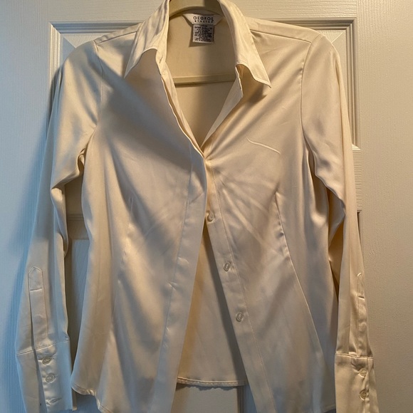 Silk Button Down Blouse - Picture 1 of 6